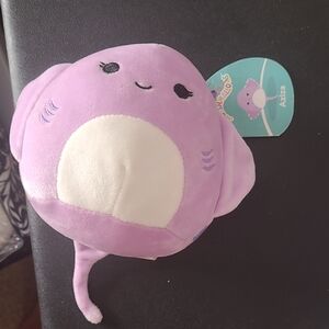 Aziza Squishmallow Purple and White Plush Stingray 6"